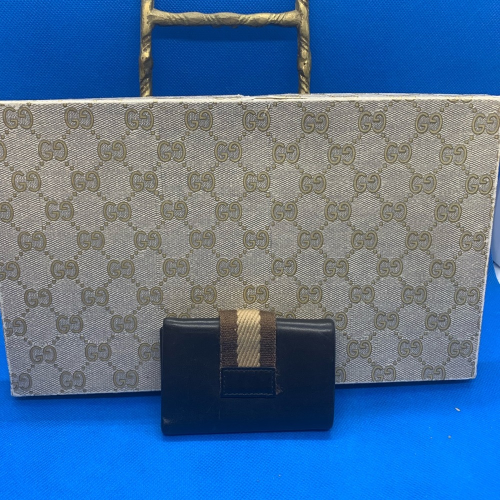 Ultra RareGucci Vintage‎ Beige and Black key holder wallet - Picture 5 of 16